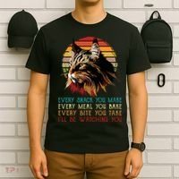 Every Snack You Make Ill Be Watching Funny Maine Coon Meow T-Shirt thumb 6