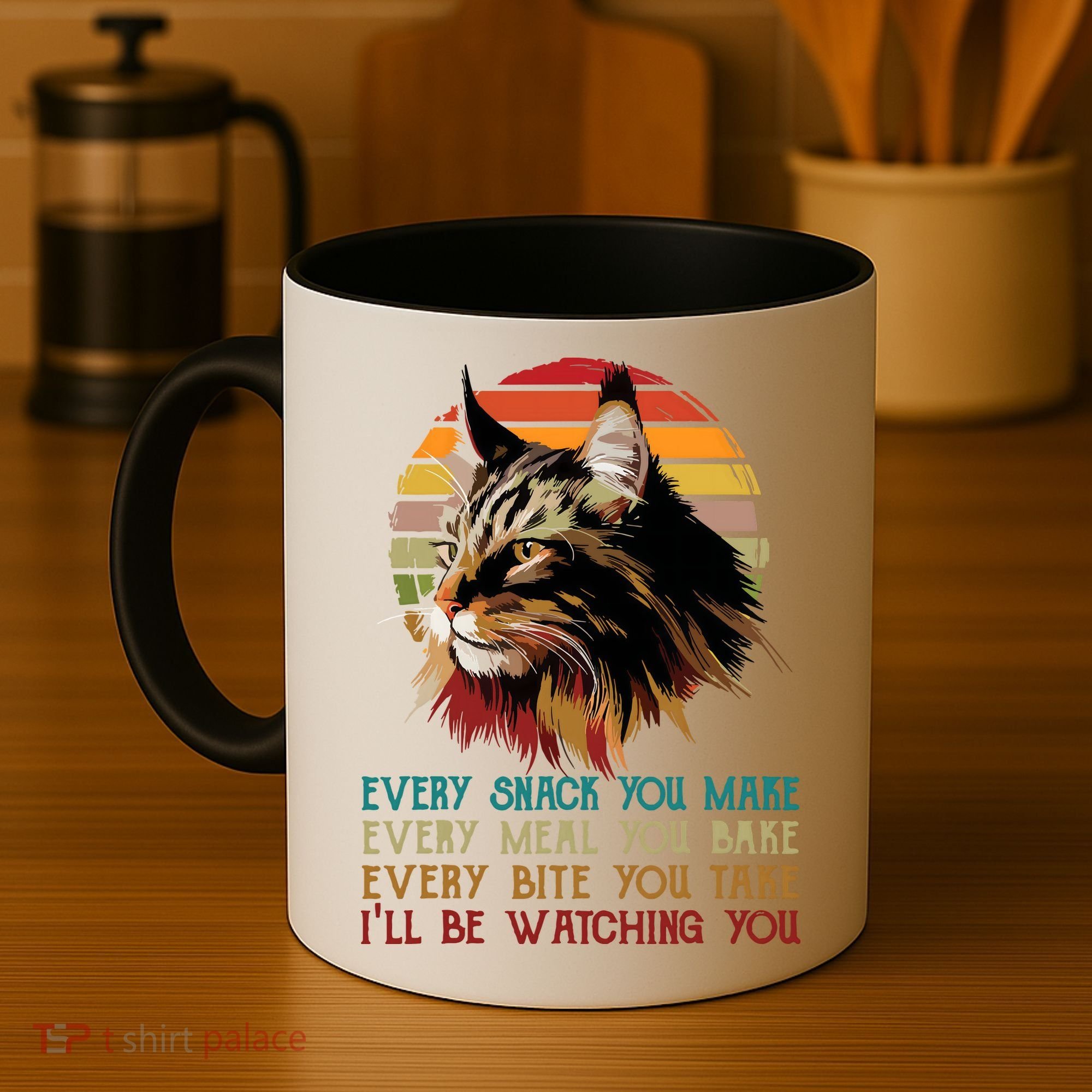 Every Snack You Make Ill Be Watching Funny Maine Coon Meow Coffee Mug