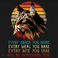 Every Snack You Make Ill Be Watching Funny Maine Coon Meow Women's Hoodie thumb 2