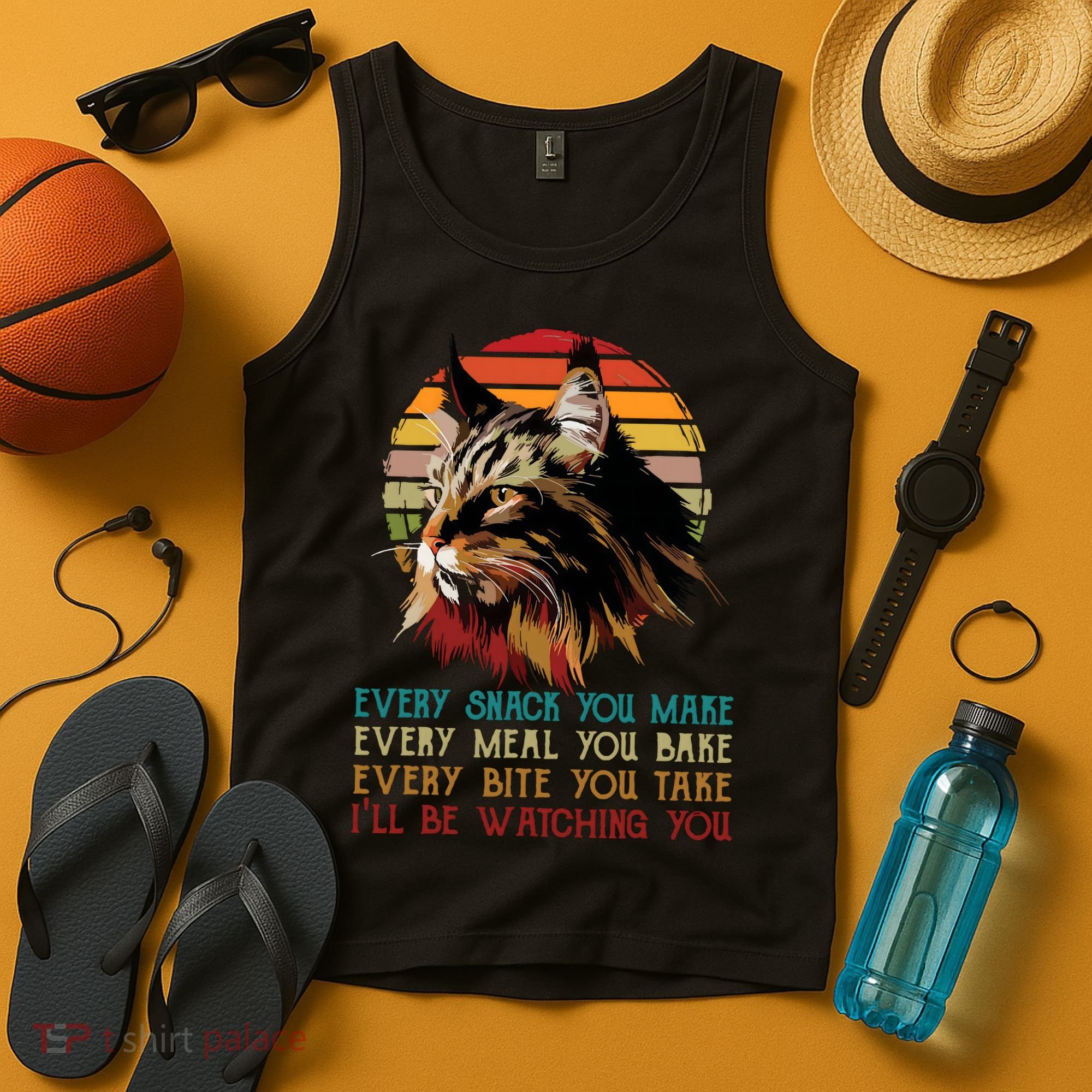 Every Snack You Make Ill Be Watching Funny Maine Coon Meow Tank Top