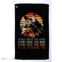 Every Snack You Make Ill Be Watching Funny Maine Coon Meow Golf Towel thumb 0