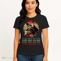 Every Snack You Make Ill Be Watching Funny Maine Coon Meow Women's T-Shirt thumb 4