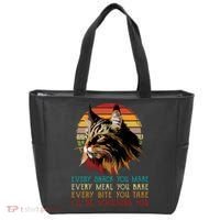 Every Snack You Make Ill Be Watching Funny Maine Coon Meow Tote Bag thumb 0