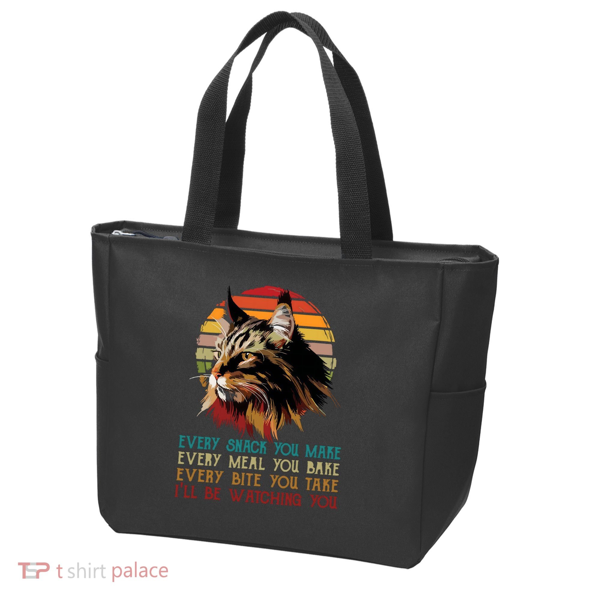 Every Snack You Make Ill Be Watching Funny Maine Coon Meow Tote Bag