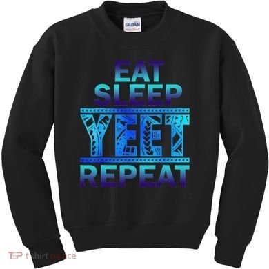 Eat Sleep Yeet Repeat Vintage Gift Kids Sweatshirt