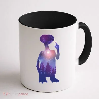 ET Alien Galaxy Forest Coffee Mug back