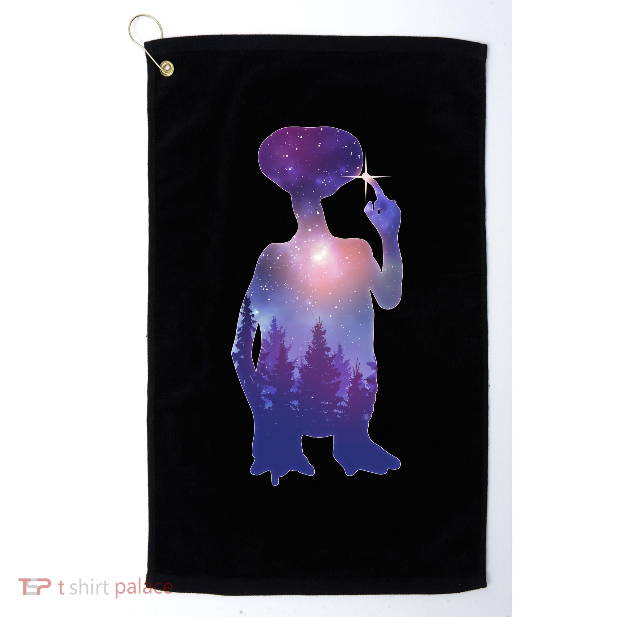 ET Alien Galaxy Forest Golf Towel