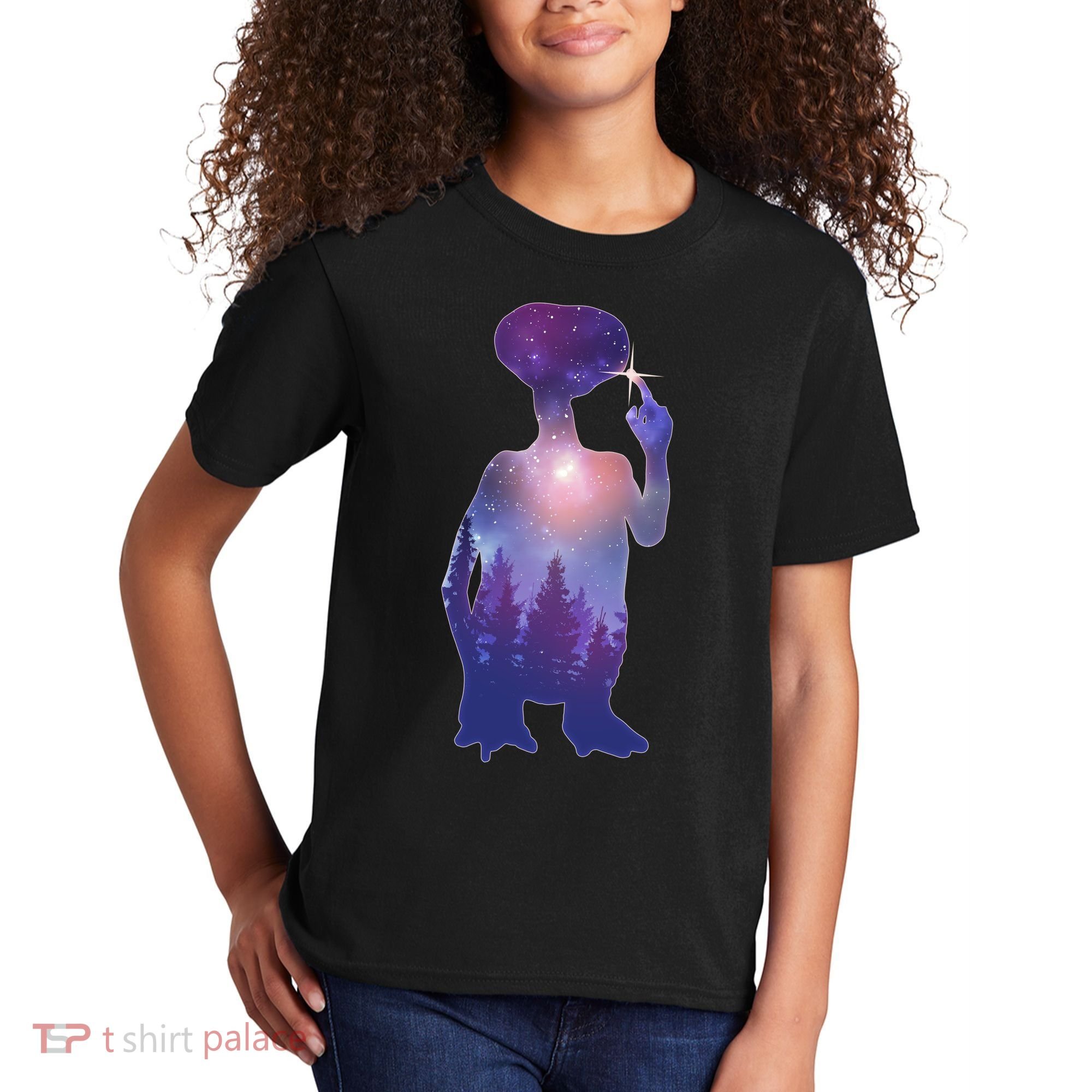 ET Alien Galaxy Forest Kids T-Shirt
