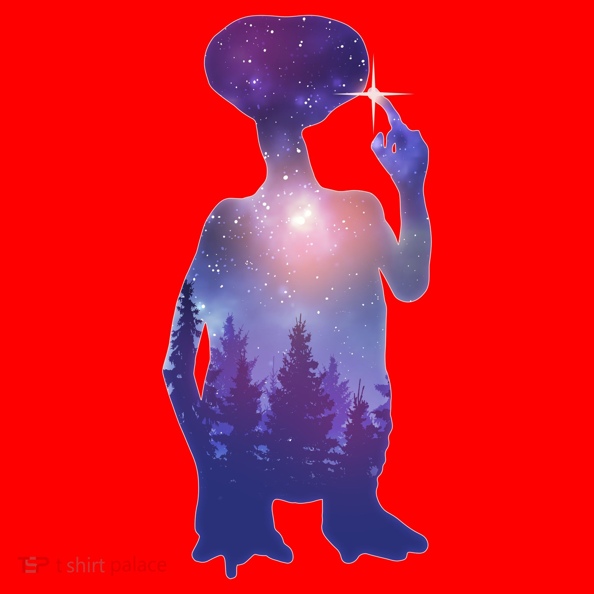 ET Alien Galaxy Forest Santa Hat