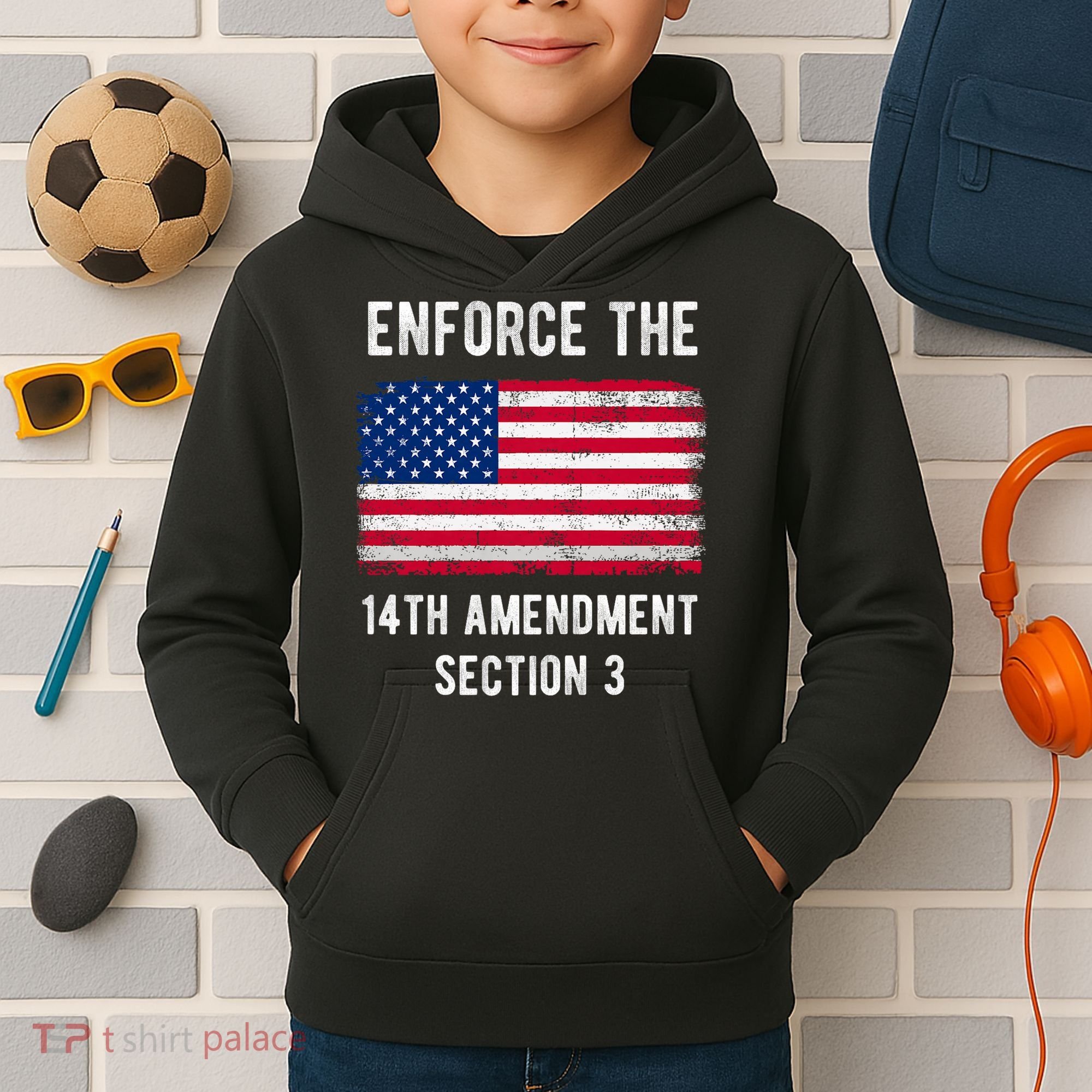 Enforce The 14th Amendment Section 3 Kids Hoodie