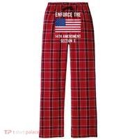 Enforce The 14th Amendment Section 3 Women's Flannel Plaid Pajama Pants thumb 0