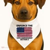 Enforce The 14th Amendment Section 3 USA-Made Doggie Bandana thumb 1