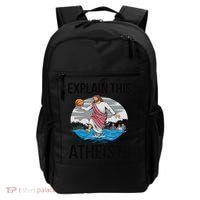 Explain This Atheists Jesus Basketball Funny Memes Gen-Z Backpack thumb 0
