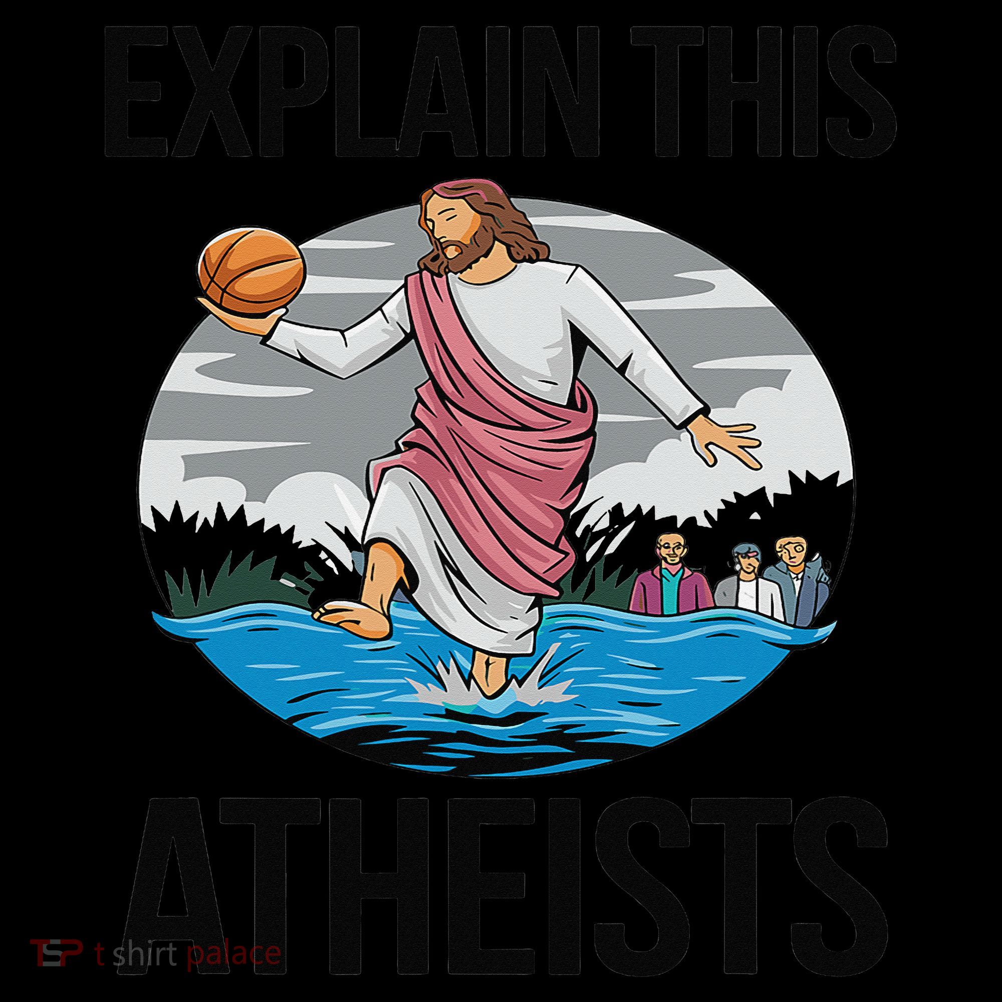 Explain This Atheists Jesus Basketball Funny Memes Gen-Z Coffee Mug