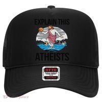 Explain This Atheists Jesus Basketball Funny Memes Gen-Z Hat thumb 0