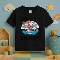Explain This Atheists Jesus Basketball Funny Memes Gen-Z Toddler T-Shirt thumb 3
