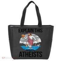 Explain This Atheists Jesus Basketball Funny Memes Gen-Z Tote Bag thumb 0
