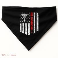 Eeg Technician American Flag Patriotic Medicine Gift USA-Made Doggie Bandana thumb 0