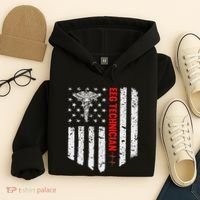 Eeg Technician American Flag Patriotic Medicine Gift Hoodie thumb 4