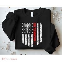 Eeg Technician American Flag Patriotic Medicine Gift Sweatshirt thumb 2