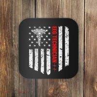 Eeg Technician American Flag Patriotic Medicine Gift Coaster thumb 0