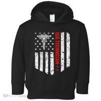 Eeg Technician American Flag Patriotic Medicine Gift Toddler Hoodie thumb 0
