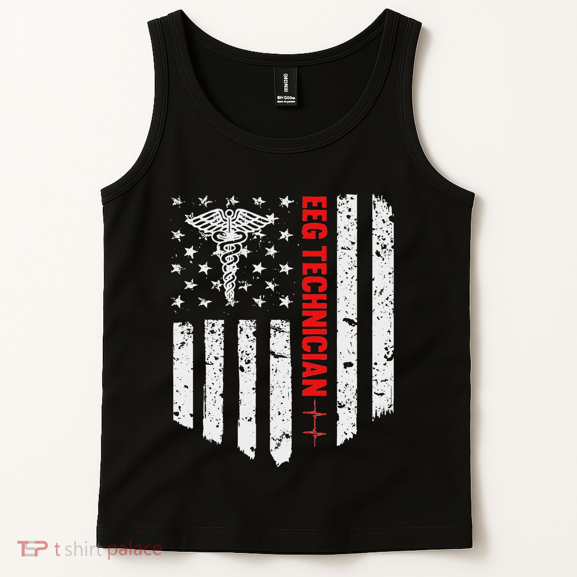 Eeg Technician American Flag Patriotic Medicine Gift Tank Top