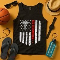 Eeg Technician American Flag Patriotic Medicine Gift Tank Top thumb 4