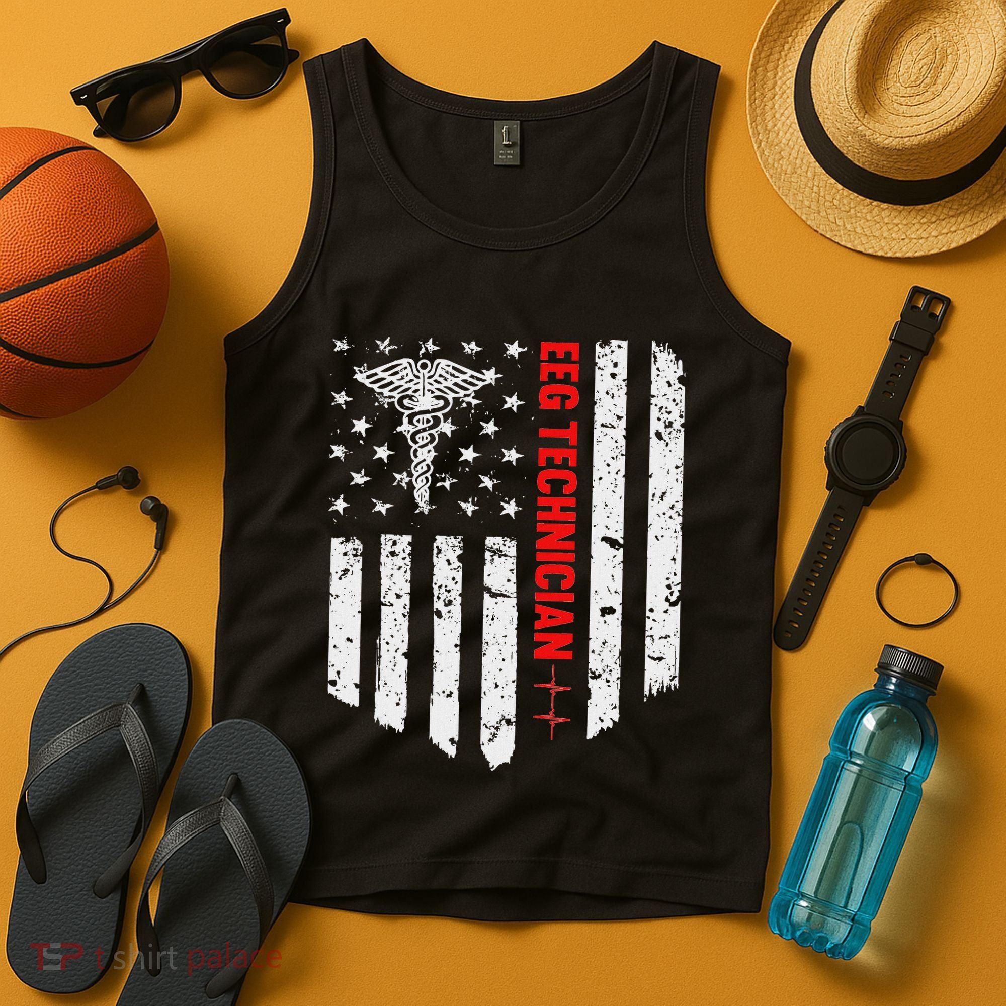 Eeg Technician American Flag Patriotic Medicine Gift Tank Top