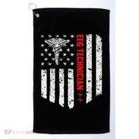 Eeg Technician American Flag Patriotic Medicine Gift Golf Towel thumb 0