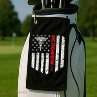 Eeg Technician American Flag Patriotic Medicine Gift Golf Towel thumb 2