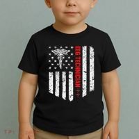 Eeg Technician American Flag Patriotic Medicine Gift Toddler T-Shirt thumb 2