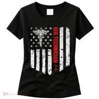 Eeg Technician American Flag Patriotic Medicine Gift Women's T-Shirt thumb 0