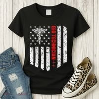 Eeg Technician American Flag Patriotic Medicine Gift Women's T-Shirt thumb 3