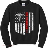 Eeg Technician American Flag Patriotic Medicine Gift Kids Sweatshirt thumb 0