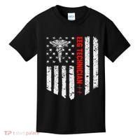Eeg Technician American Flag Patriotic Medicine Gift Kids T-Shirt thumb 0