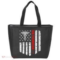 Eeg Technician American Flag Patriotic Medicine Gift Tote Bag thumb 0