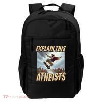 Explain This Atheists Funny Meme Jesus Skateboarding Backpack thumb 0