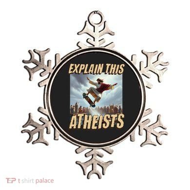 Explain This Atheists Funny Meme Jesus Skateboarding Ornament
