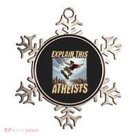 Explain This Atheists Funny Meme Jesus Skateboarding Ornament thumb 0