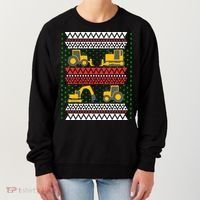Excavator Tractor Bulldozer Christmas Ugly Sweater Cool Gift Women's Sweatshirt thumb 0