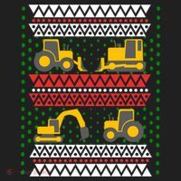 Excavator Tractor Bulldozer Christmas Ugly Sweater Cool Gift Women's Sweatshirt thumb 2