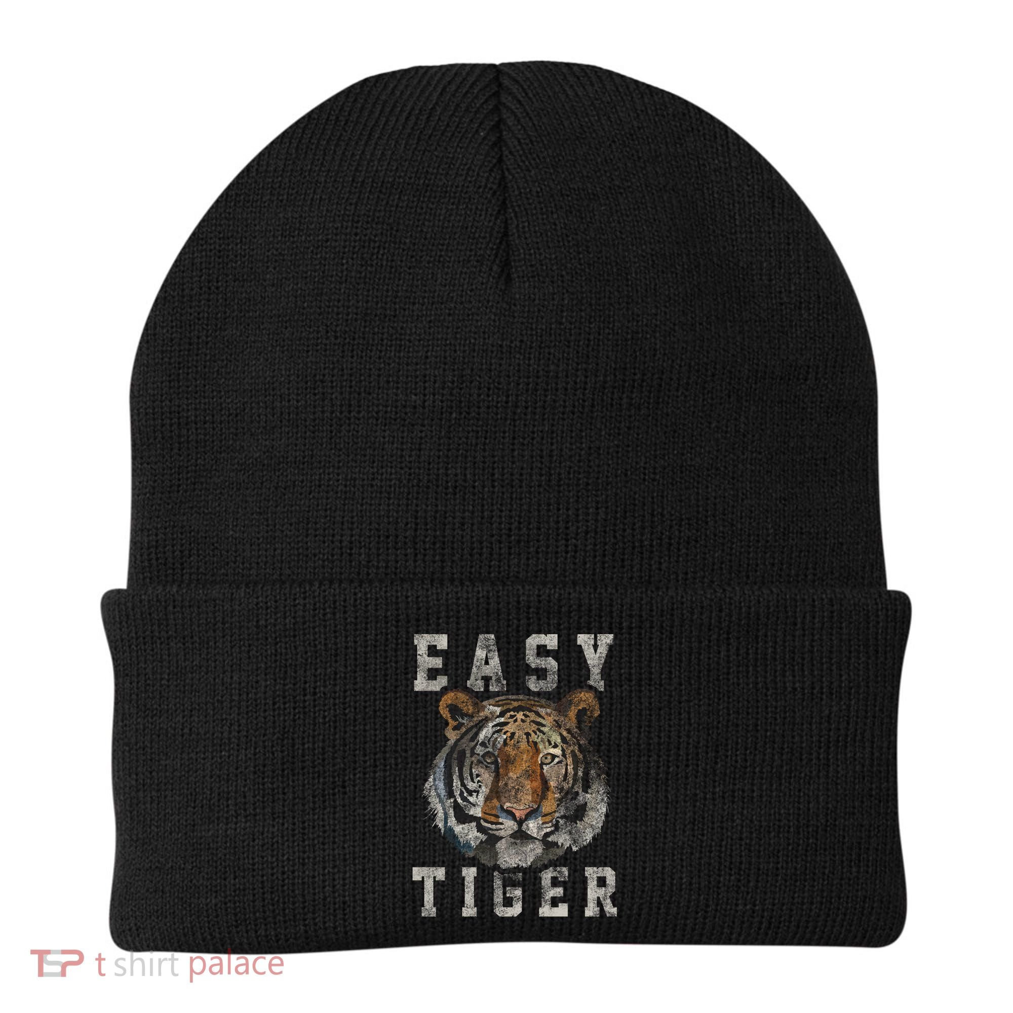 Easy Tiger Distressed Casualcool Giftchic Graphic Gift Beanie