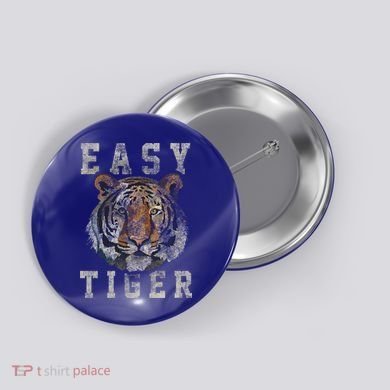 Easy Tiger Distressed Casualcool Giftchic Graphic Gift Button