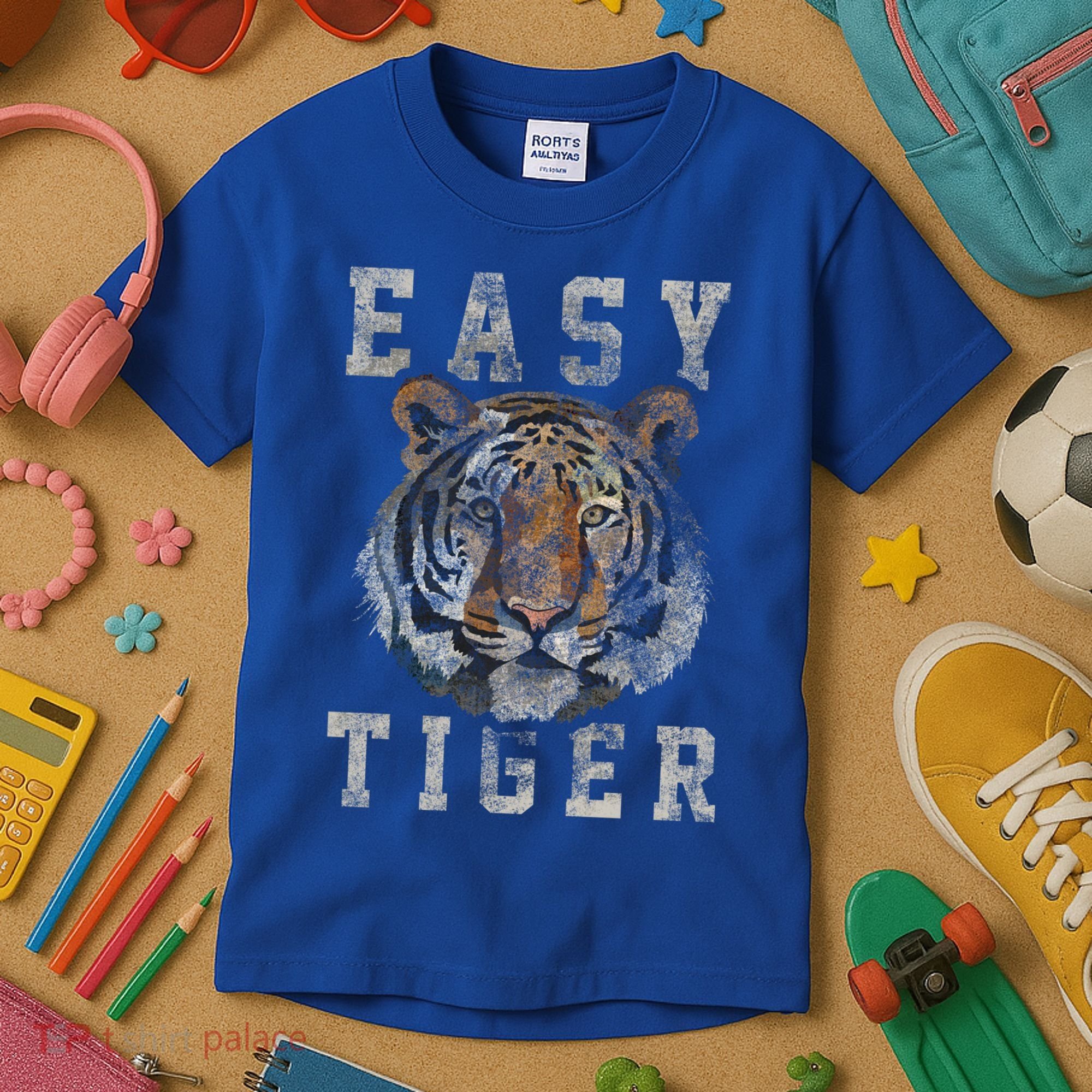 Easy Tiger Distressed Casualcool Giftchic Graphic Gift Kids T-Shirt