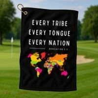 Every Tribe Every Tongue Every Nation Revelation Golf Towel thumb 1