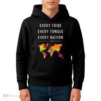 Every Tribe Every Tongue Every Nation Revelation Kids Hoodie thumb 4