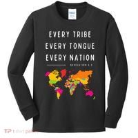 Every Tribe Every Tongue Every Nation Revelation Kids Long Sleeve Shirt thumb 0