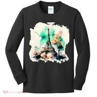 Eiffel Tower Kids Long Sleeve Shirt thumb 0