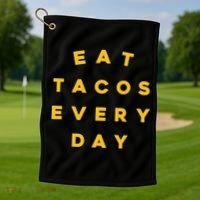 Eat Tacos Everyday Golf Towel thumb 1
